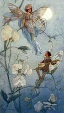 Fairies Midst Sweet Peas - Margaret Tarrant